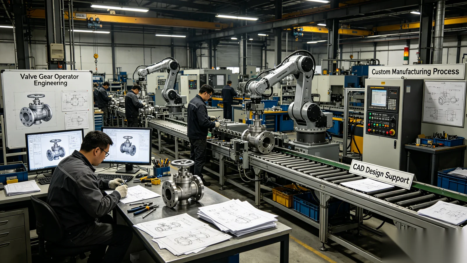 OEM custom valve gear operator assembly and private label manufacturing