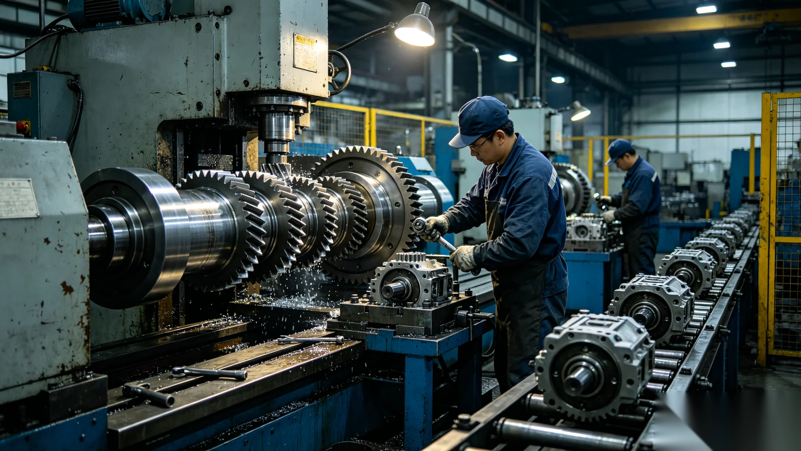 Gear hobbing and worm gear cutting for industrial valve gearbox production