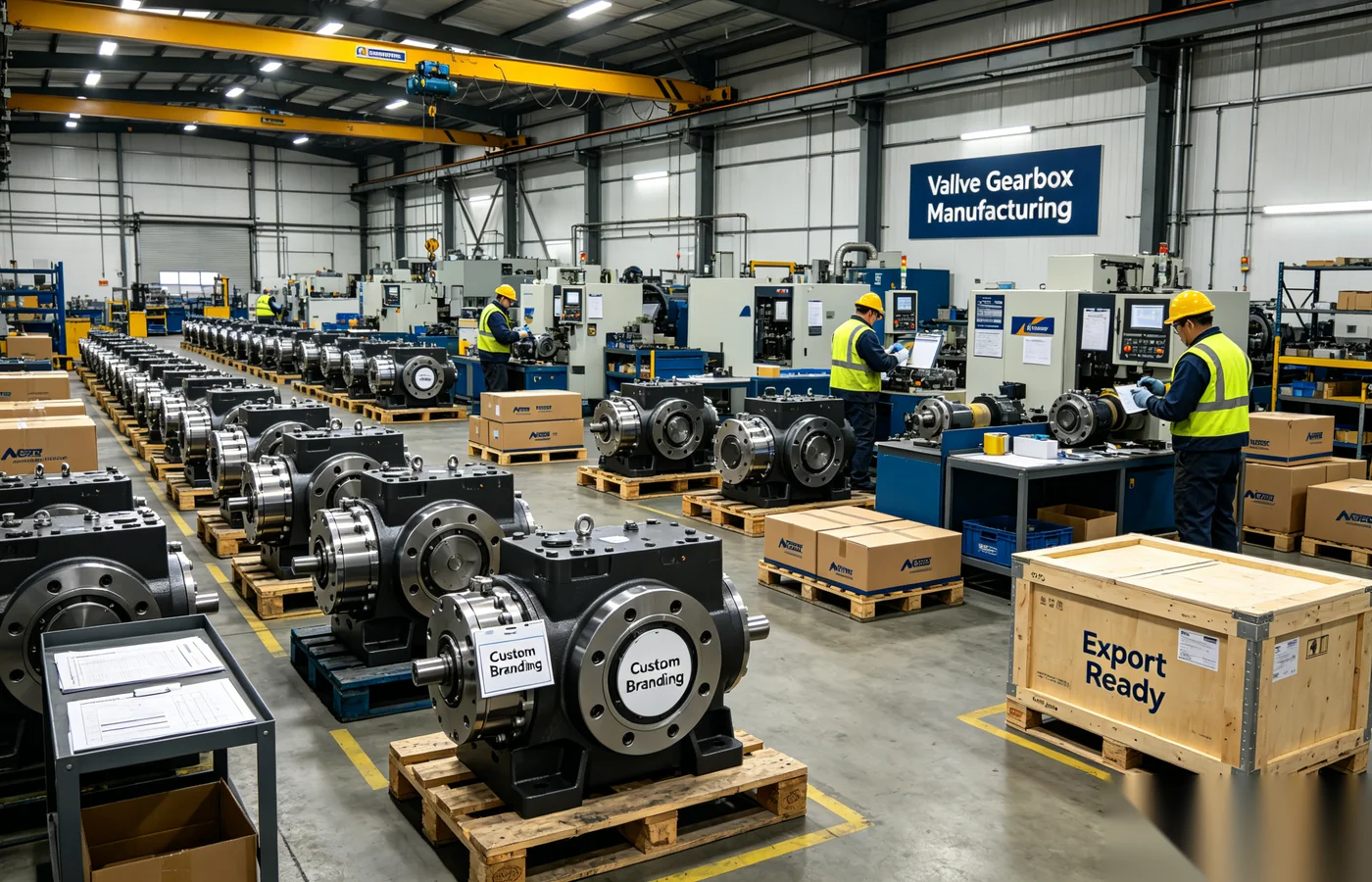 Private label valve gear operators with custom branding and export packaging