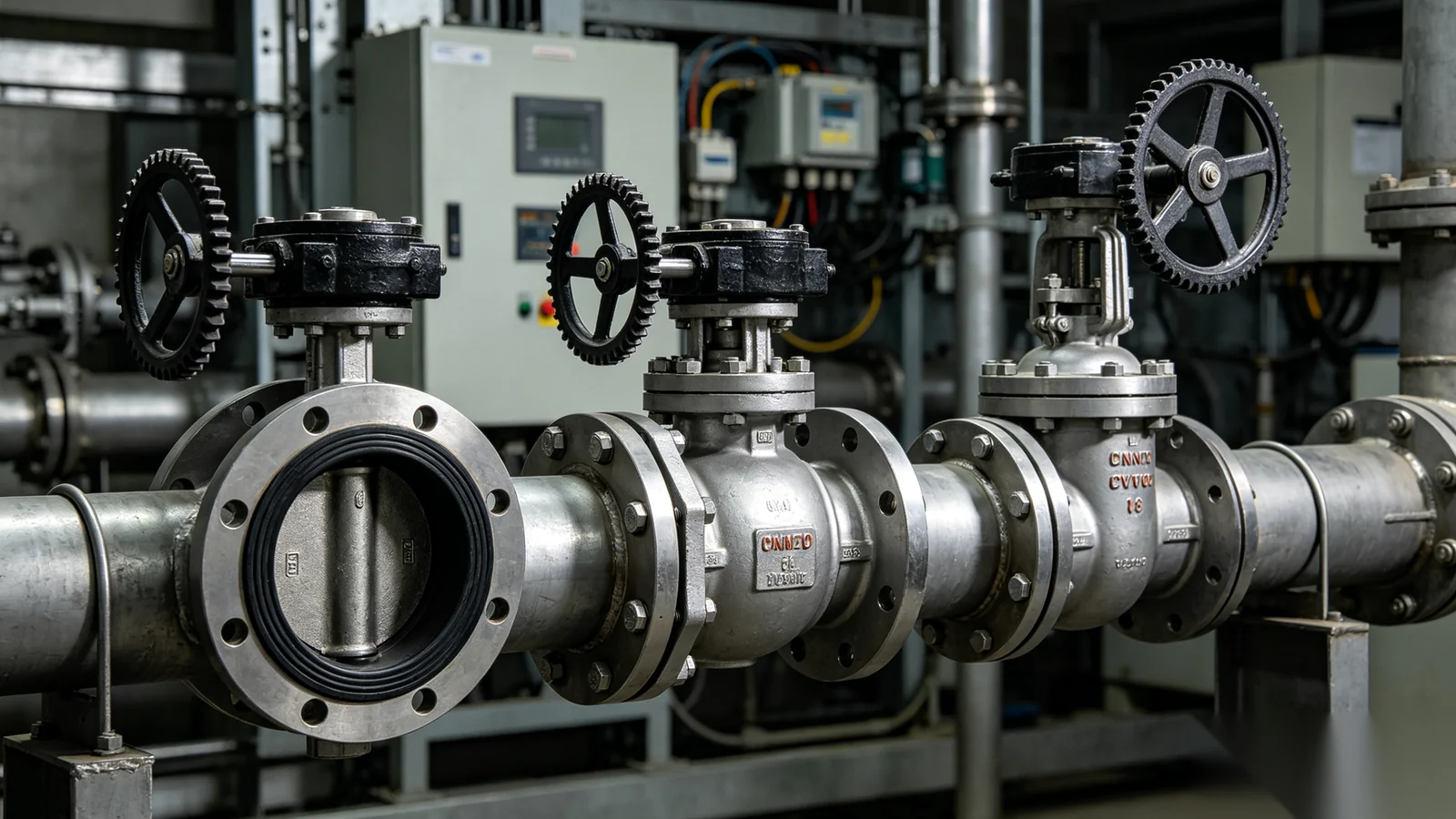 Quarter-turn, multi-turn, and bevel valve gear operators on industrial valves