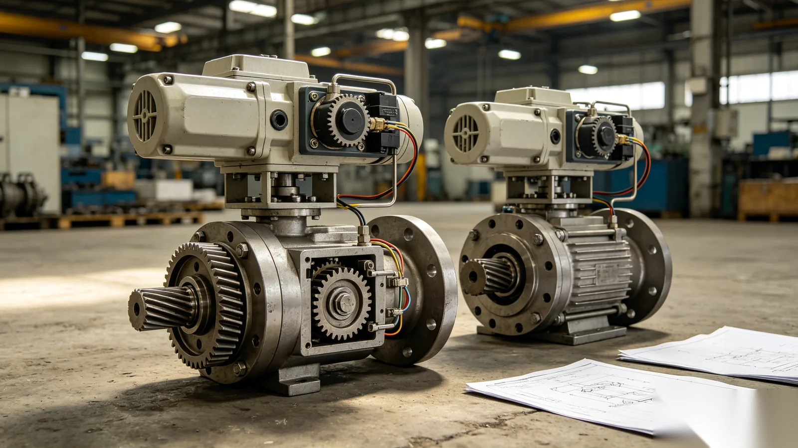 Automation-ready worm gear operator with ISO5211 mounting interface for electric actuator integration
