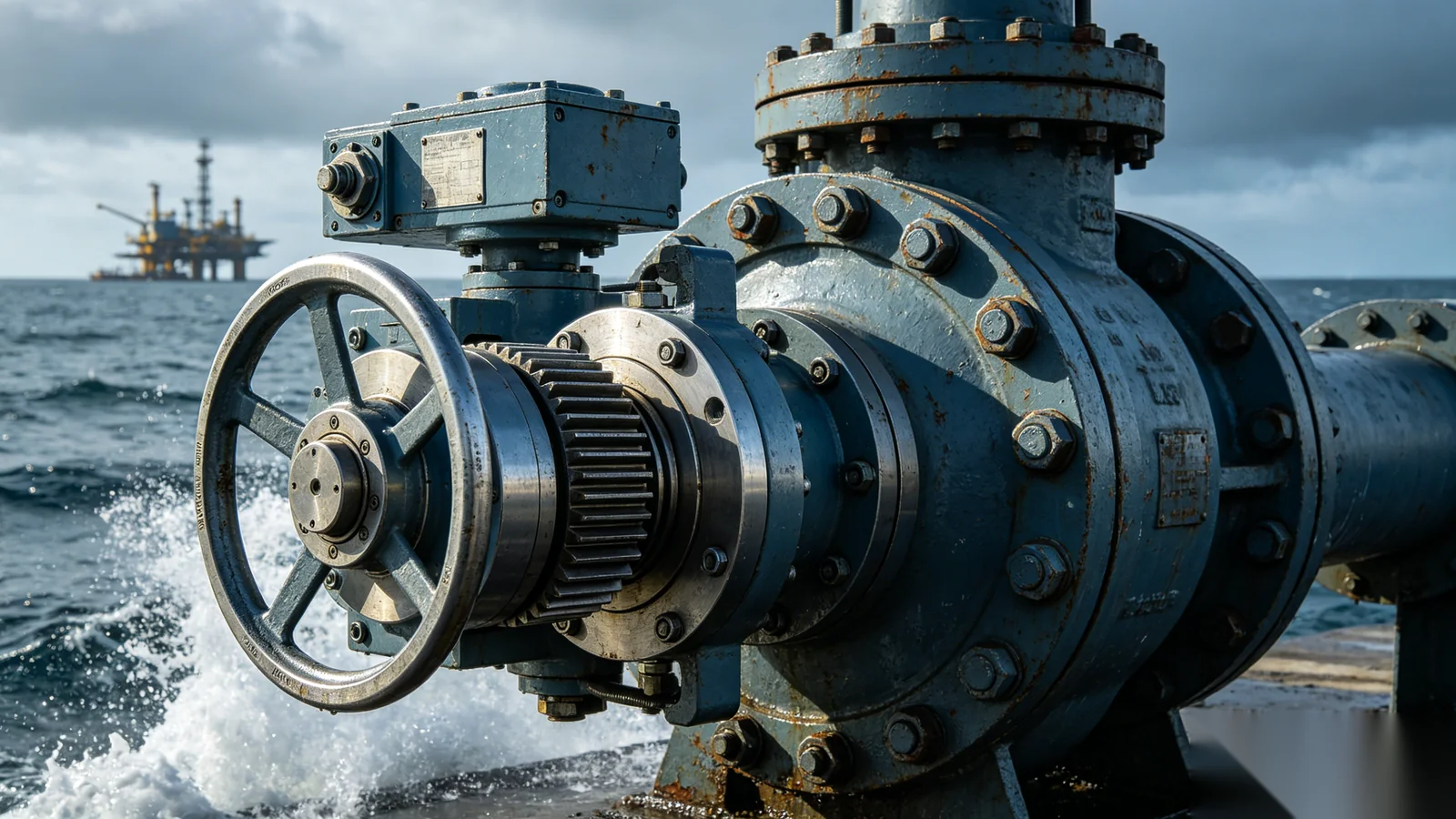Heavy duty worm gear operator for high torque marine ball valve application