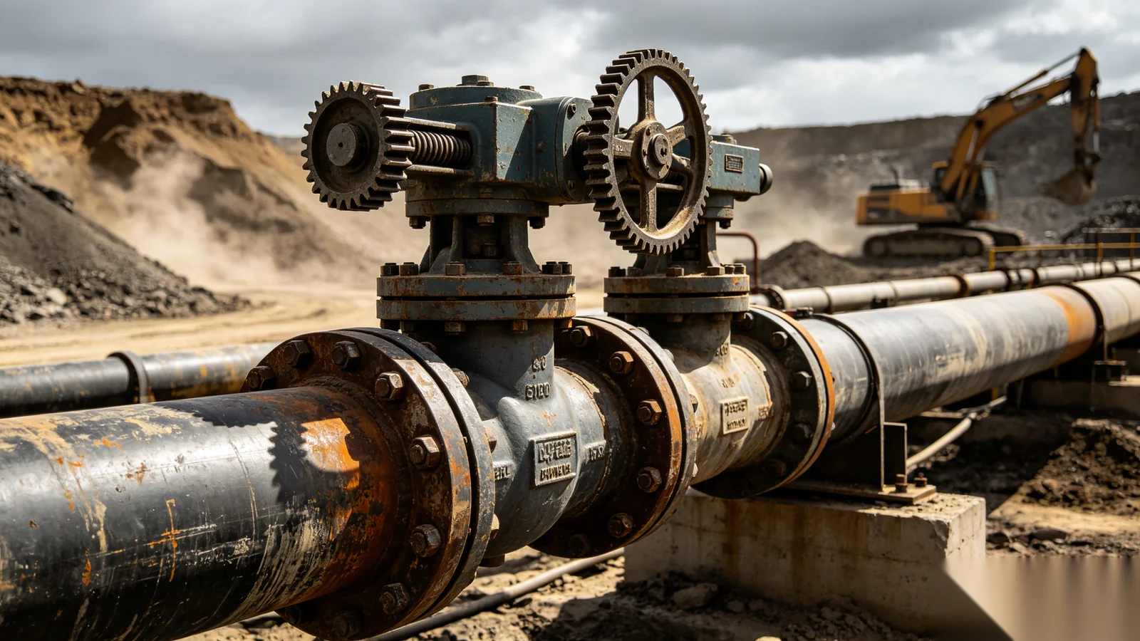 Heavy duty worm gear operator for mining slurry valve application