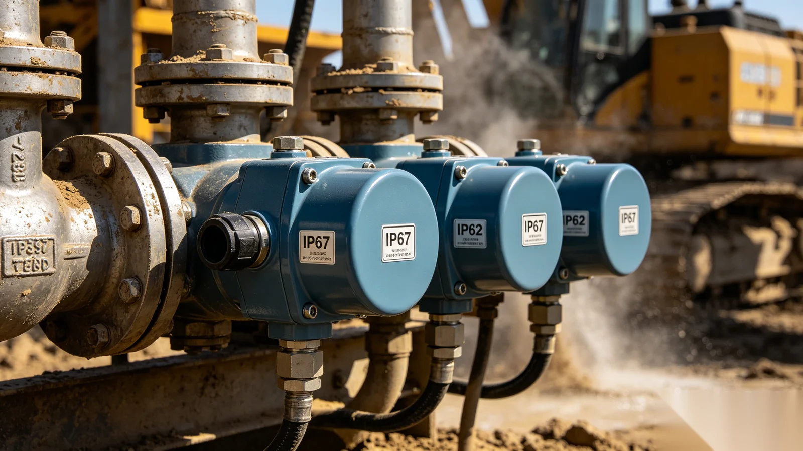 Pressure-resistant gear operator with high-temperature protection near steam pipeline in power plant