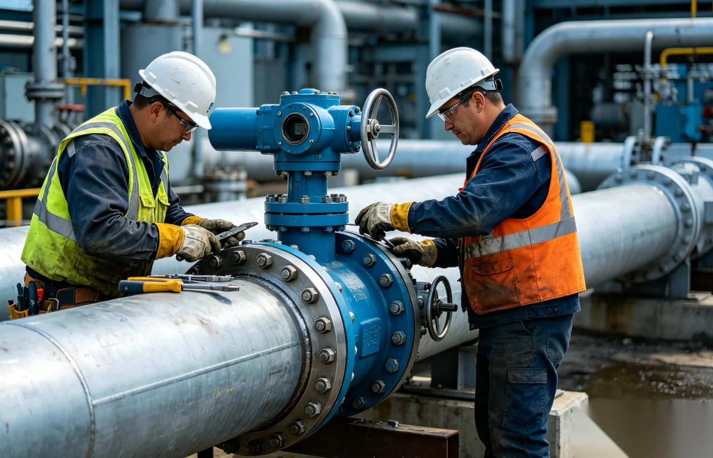 Installation and operation support for ISO 5211 valve gear operators