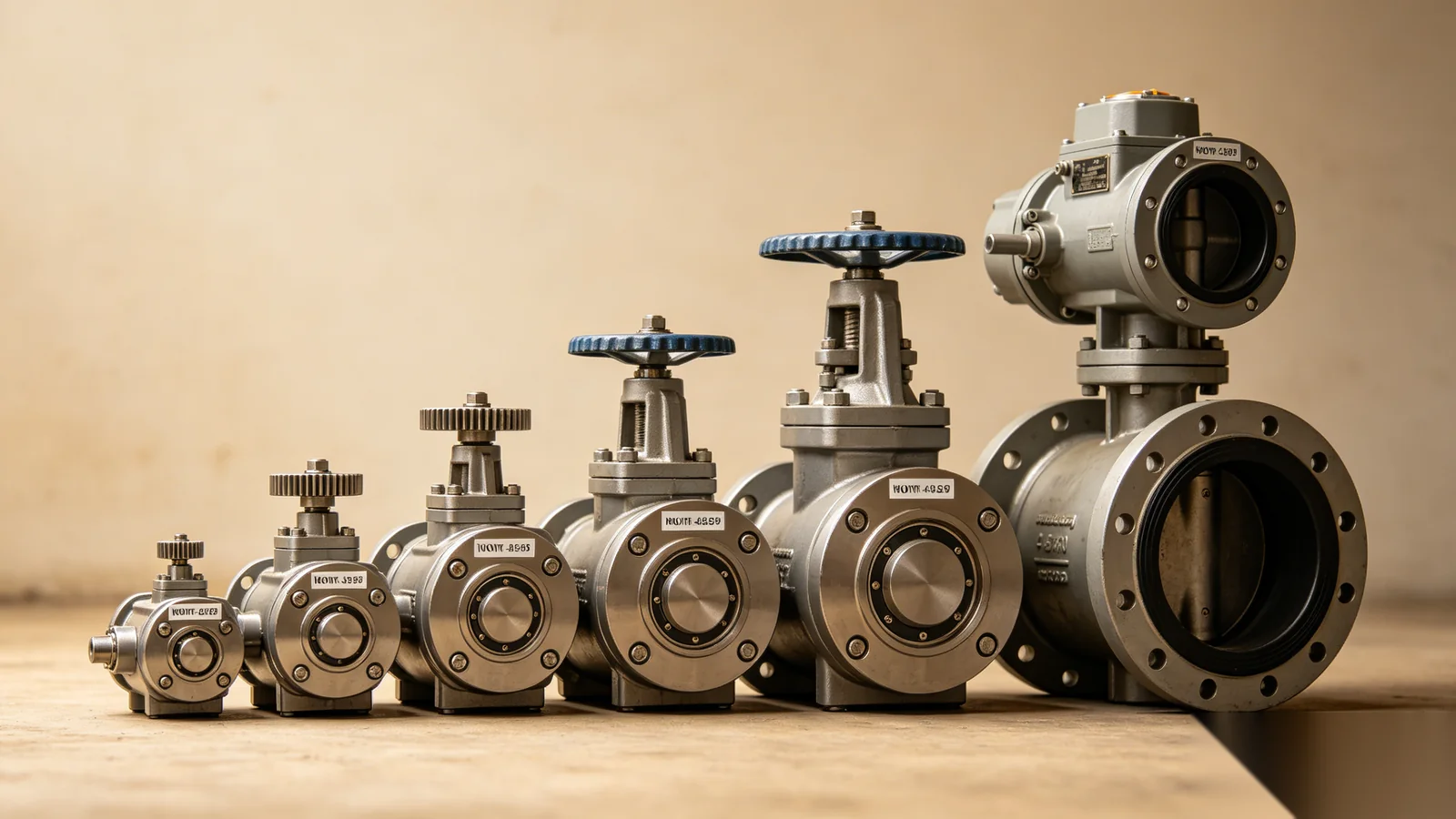 Worm gear operators arranged by torque rating for valve gearbox selection